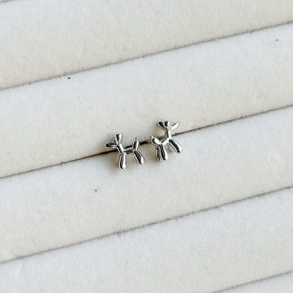 Sterling Silver Balloon Animal Dog Studs